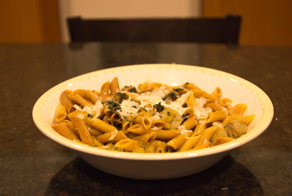 Healthy, Creamy Toasted Vegetarian Pasta