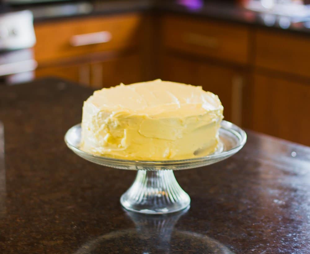 The finished cake