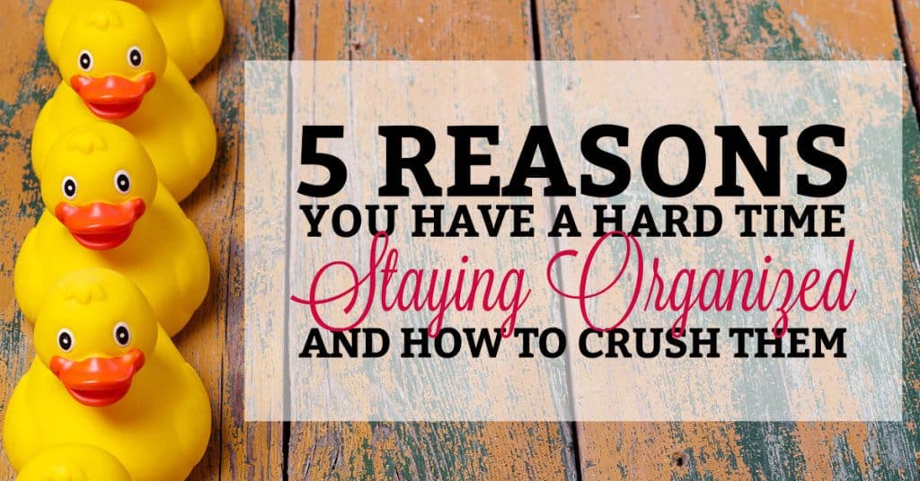 5 Reasons You (and I!) May Have a Hard Time Staying Organized and How to Crush Them