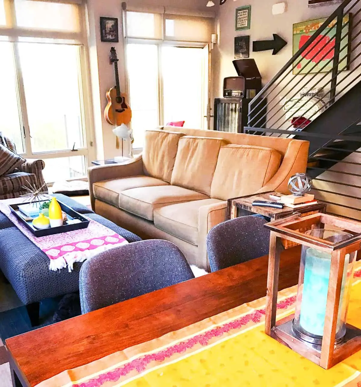 My living room after my hygge spring refresh