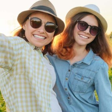 Mother and Daughter having fun the summer before college