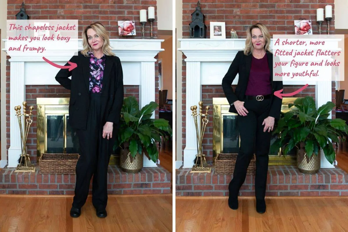 shapeless blazer vs fitted blazer