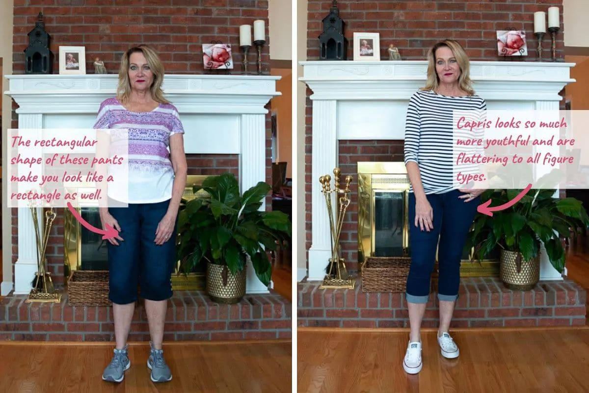 baggy cropped pants vs capris