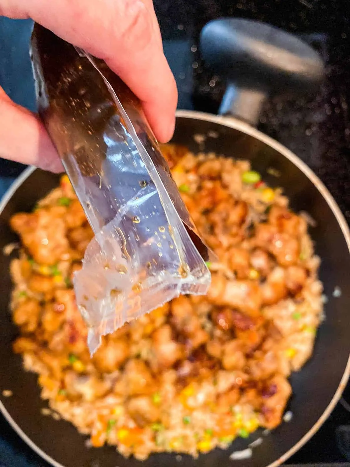 The Easiest Trader Joe's Meal of All Time: Easy Mandarin Orange Chicken Fried Rice 4
