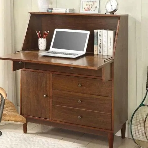Open Armoires showing laptop desk