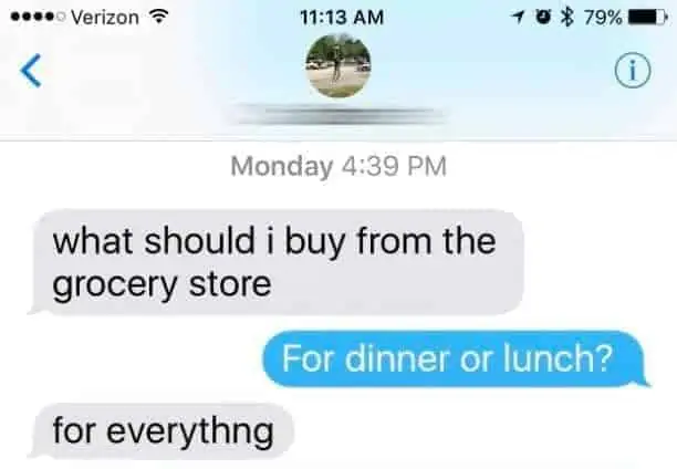 Easy meals for college students - daughter's text - what should I buy to eat?