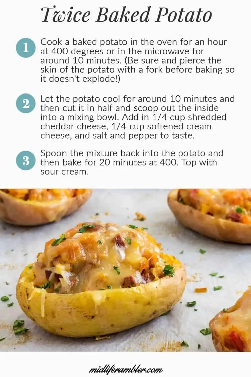 Easy Meals for College Students - Twice Baked Potatoes