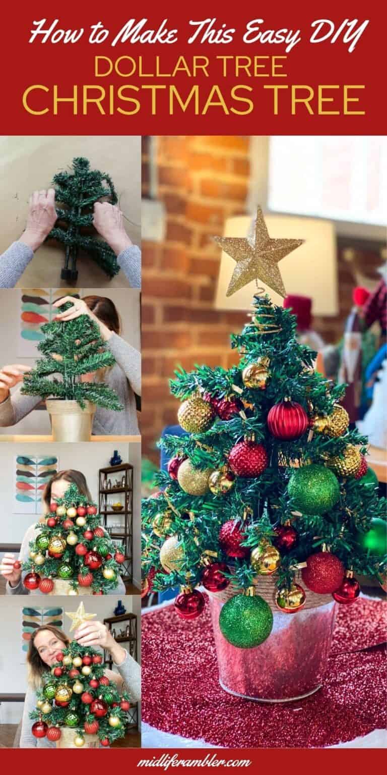DIY Dollar Tree Christmas Tree Craft Midlife Rambler