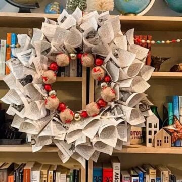 how to make a diy book page wreath heading