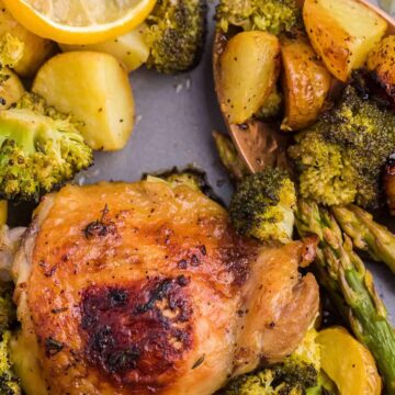 Lemon Garlic Sheet Pan Chicken and Veggies Heading