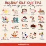 25 Essential Tips for Holiday Self Care - Manage Holiday Stress! 2 holiday stress tips