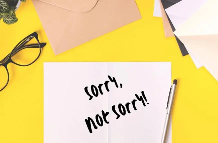 Things to Stop Apologizing For - Heading