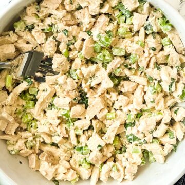 Healthy Lemon Basil Chicken Salad Feature Heading