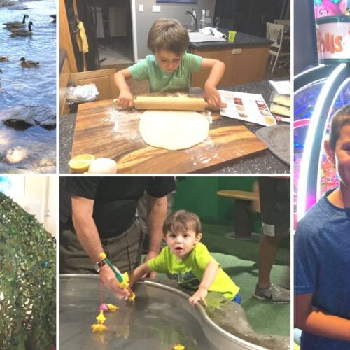 collage of activities with my grandchildren