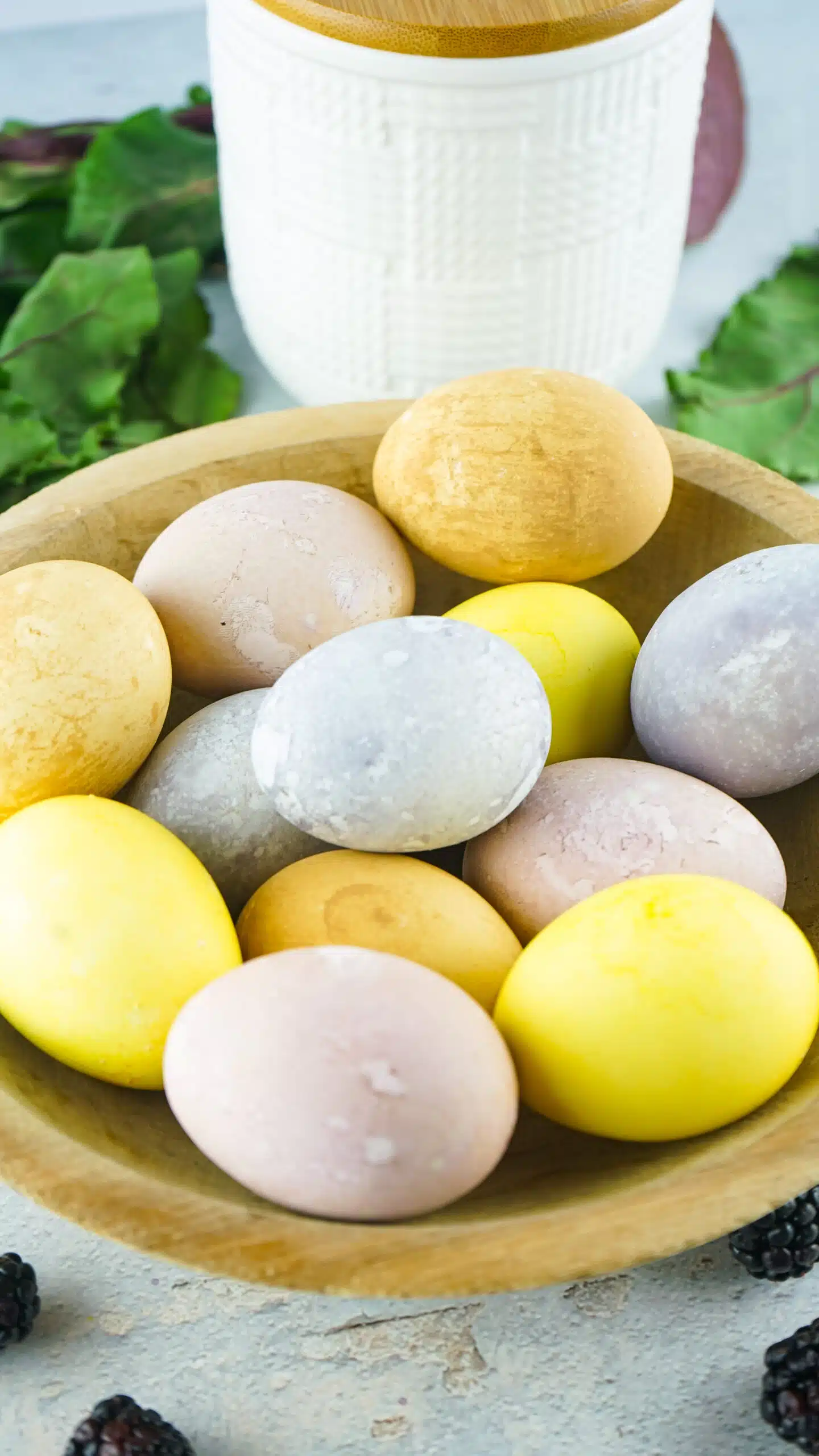 naturally dyed Easter eggs