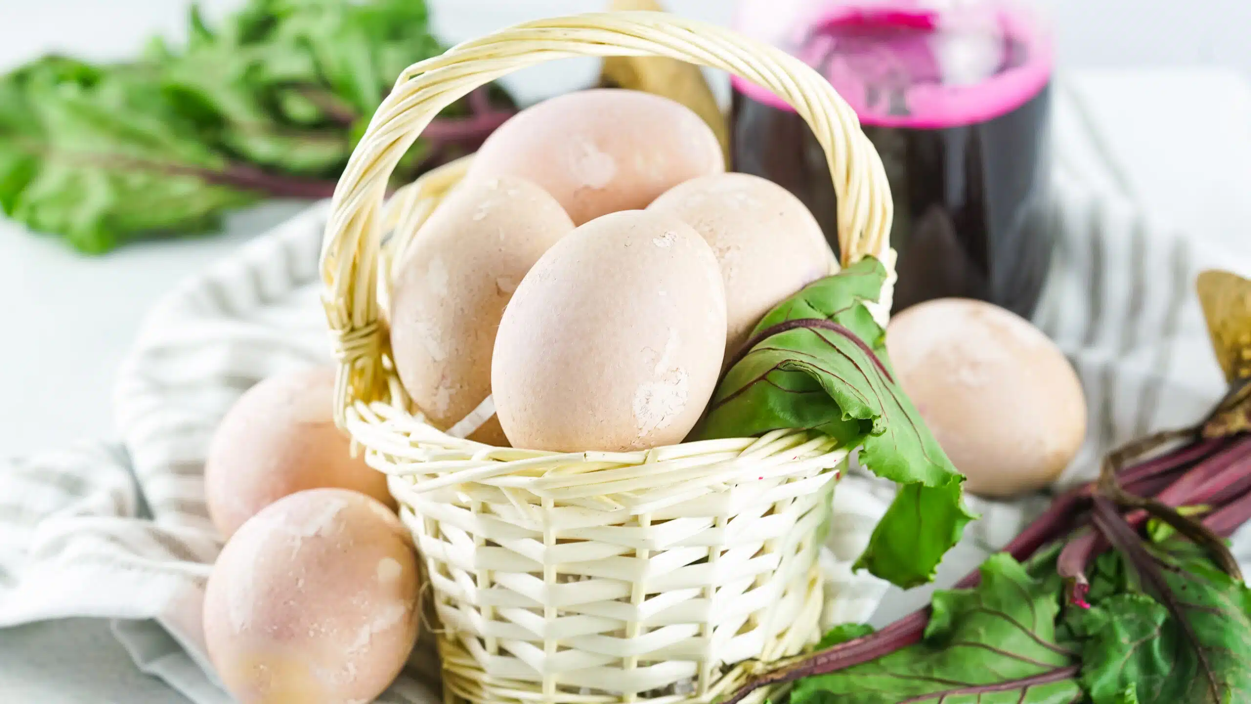 naturally dyed Easter eggs