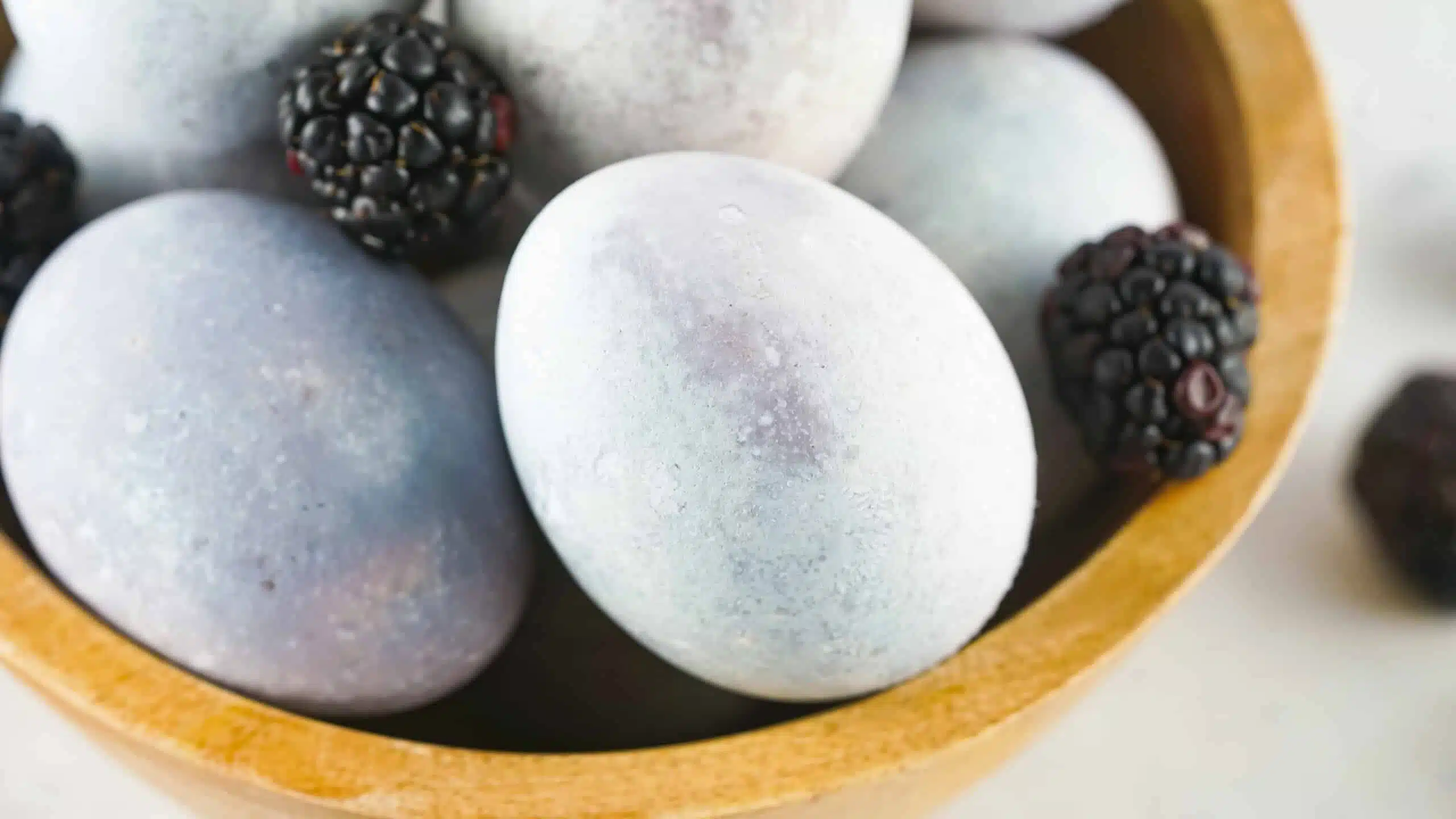 naturally dyed Easter eggs